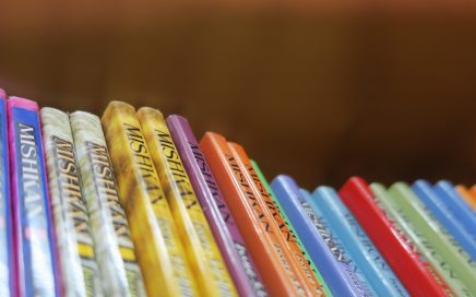 mishkan journals on a shelf